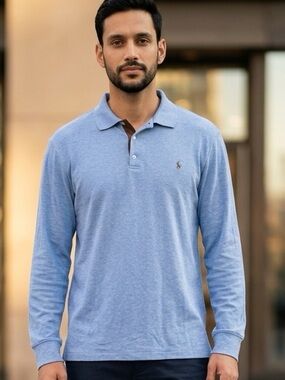 Ralph Lauren Light Blue Long-Sleeve Polo